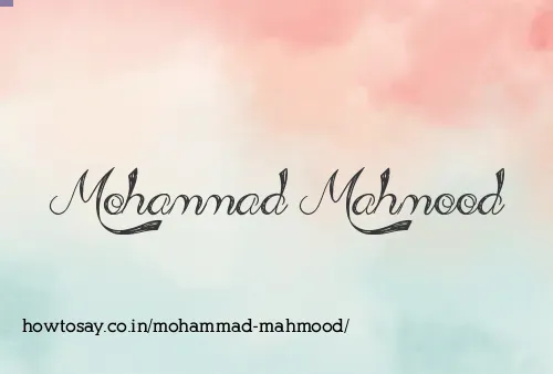 Mohammad Mahmood
