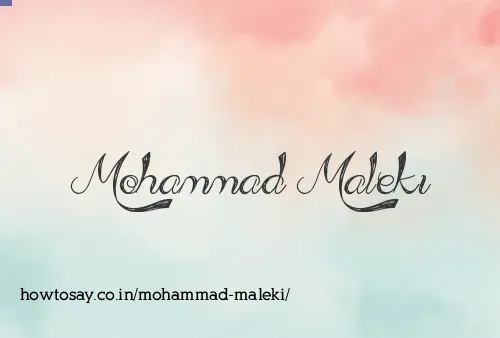 Mohammad Maleki