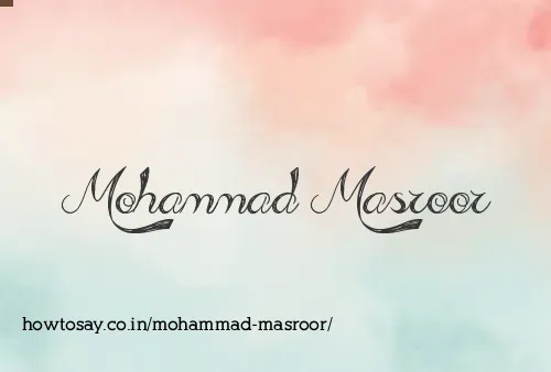 Mohammad Masroor
