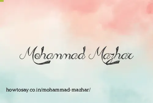 Mohammad Mazhar