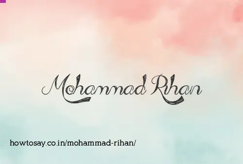 Mohammad Rihan