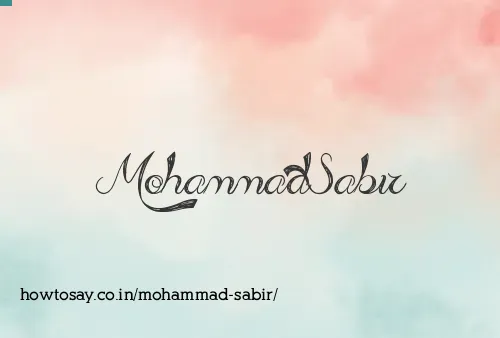 Mohammad Sabir