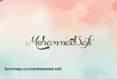 Mohammad Safi