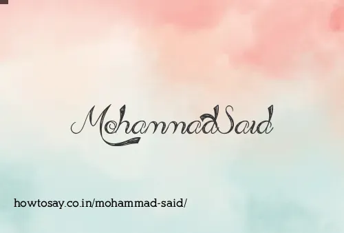 Mohammad Said