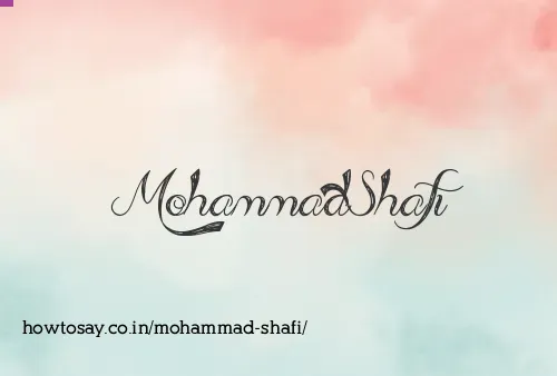 Mohammad Shafi