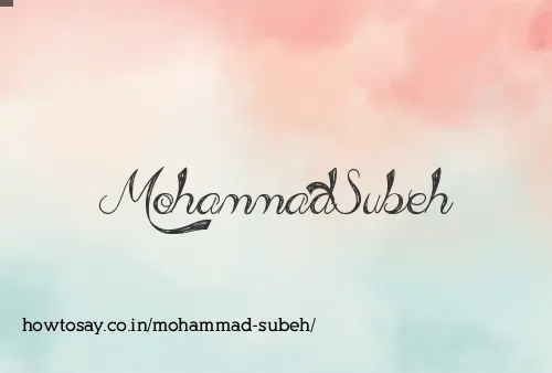 Mohammad Subeh