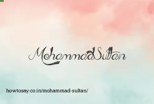 Mohammad Sultan