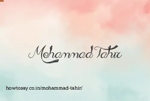 Mohammad Tahir