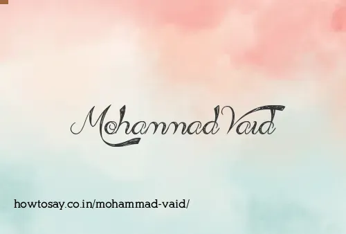 Mohammad Vaid