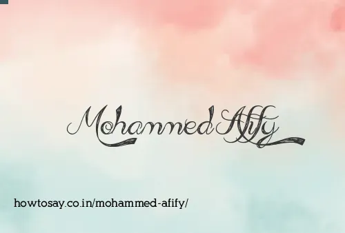 Mohammed Afify