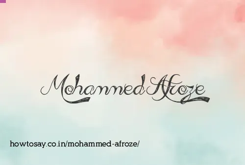 Mohammed Afroze