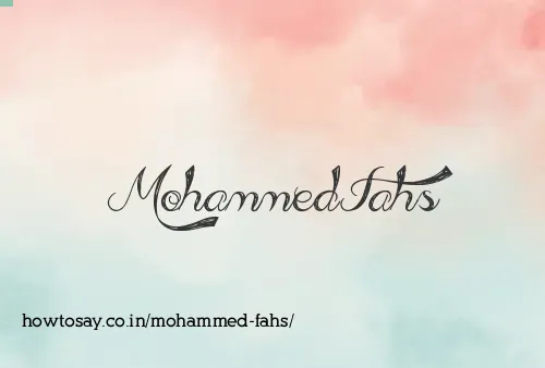 Mohammed Fahs