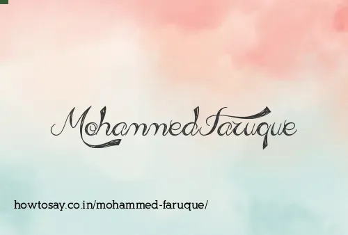 Mohammed Faruque