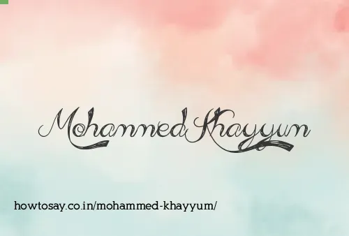 Mohammed Khayyum