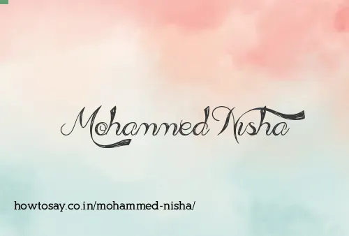 Mohammed Nisha