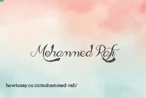 Mohammed Rafi
