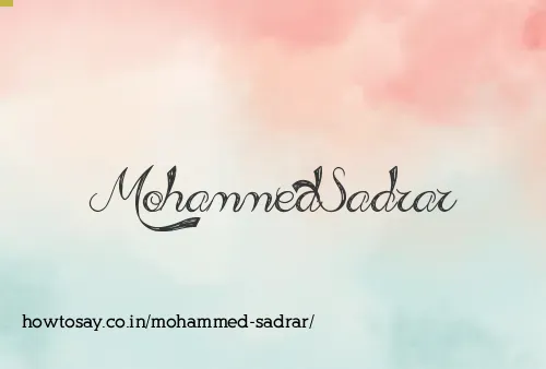 Mohammed Sadrar