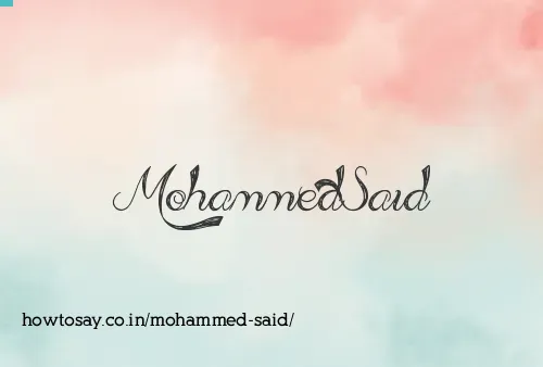 Mohammed Said