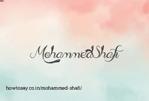 Mohammed Shafi
