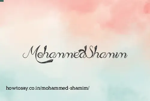 Mohammed Shamim