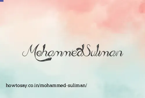 Mohammed Suliman