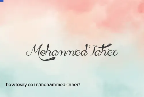 Mohammed Taher