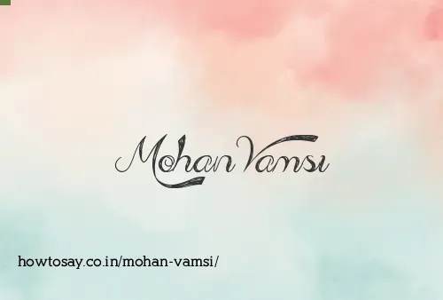 Mohan Vamsi