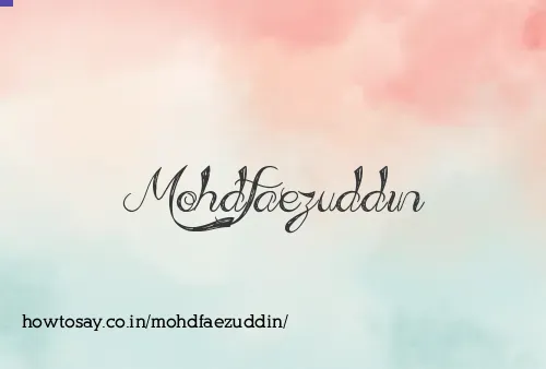 Mohdfaezuddin