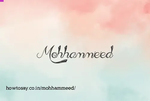 Mohhammeed
