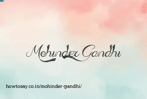 Mohinder Gandhi