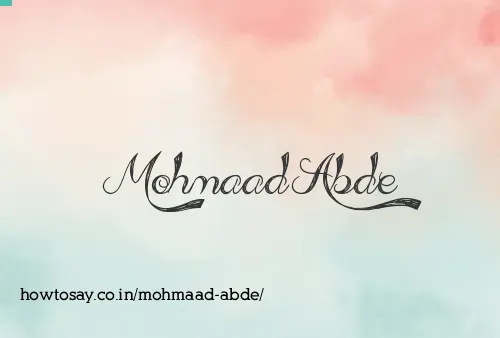 Mohmaad Abde