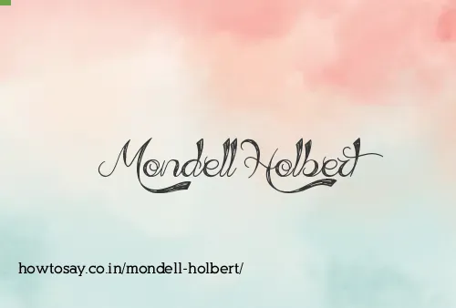 Mondell Holbert