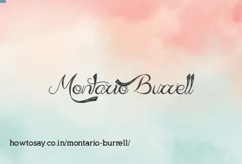 Montario Burrell