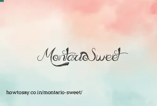 Montario Sweet