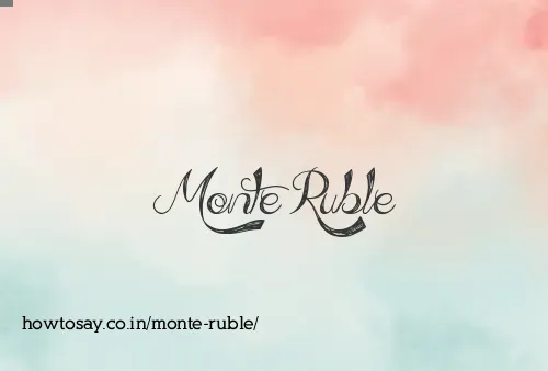 Monte Ruble