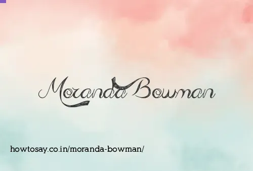 Moranda Bowman
