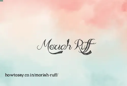 Moriah Ruff