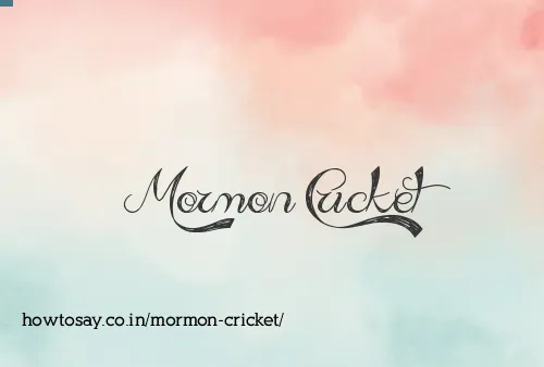 Mormon Cricket