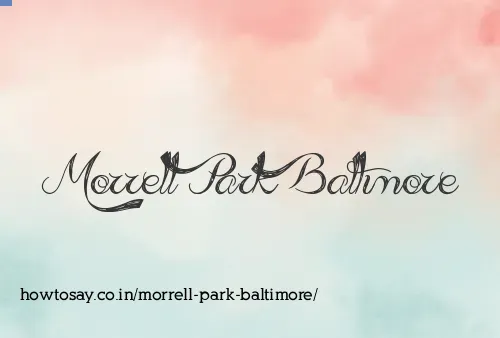 Morrell Park Baltimore