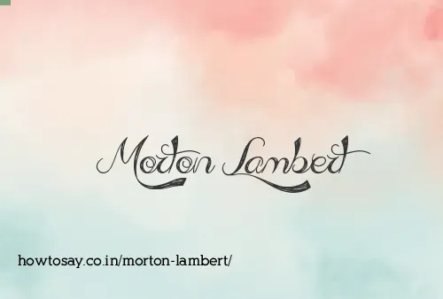 Morton Lambert