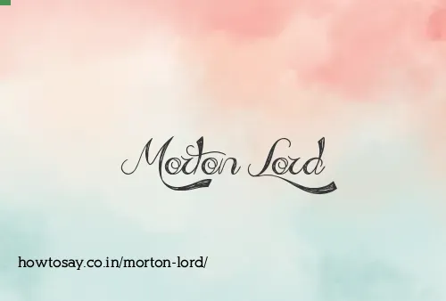 Morton Lord