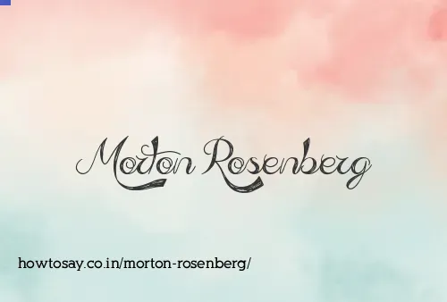 Morton Rosenberg
