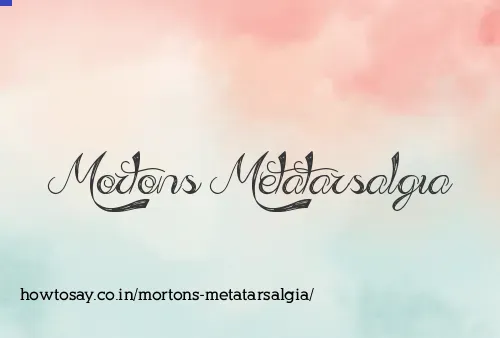 Mortons Metatarsalgia