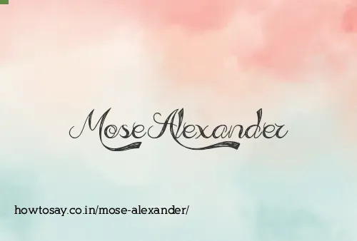 Mose Alexander