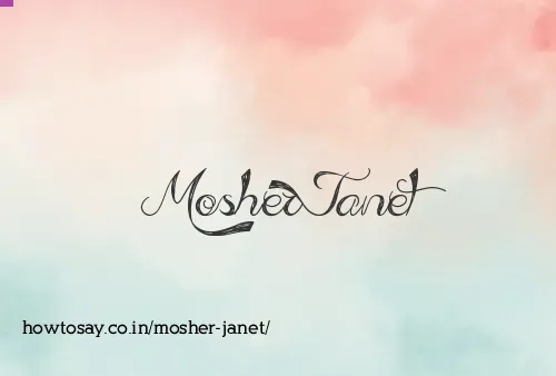 Mosher Janet