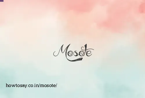 Mosote