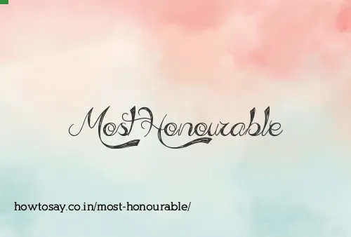 Most Honourable