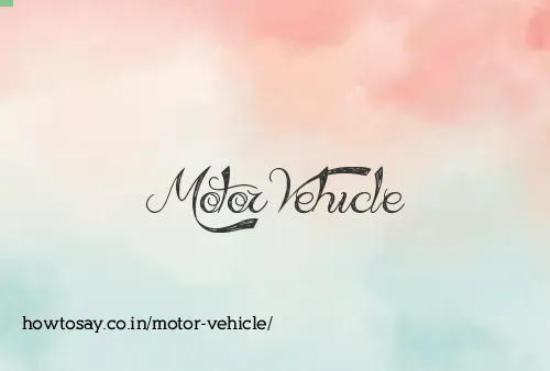 Motor Vehicle