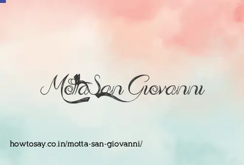Motta San Giovanni