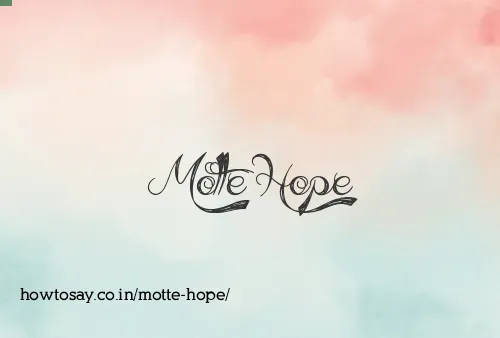 Motte Hope